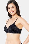 Amante Padded Non Wired Full Coverage T-Shirt Bra - Black Dot Pr — thumbnail 2